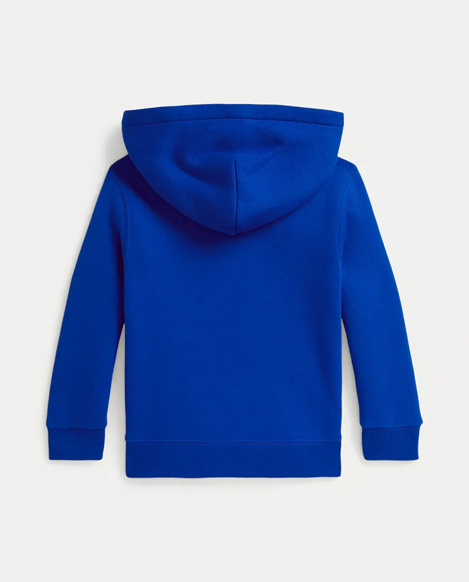 Детская плюшевая толстовка с капюшоном с лошадью Polo Ralph Lauren, Azul Cobalto — фото 2