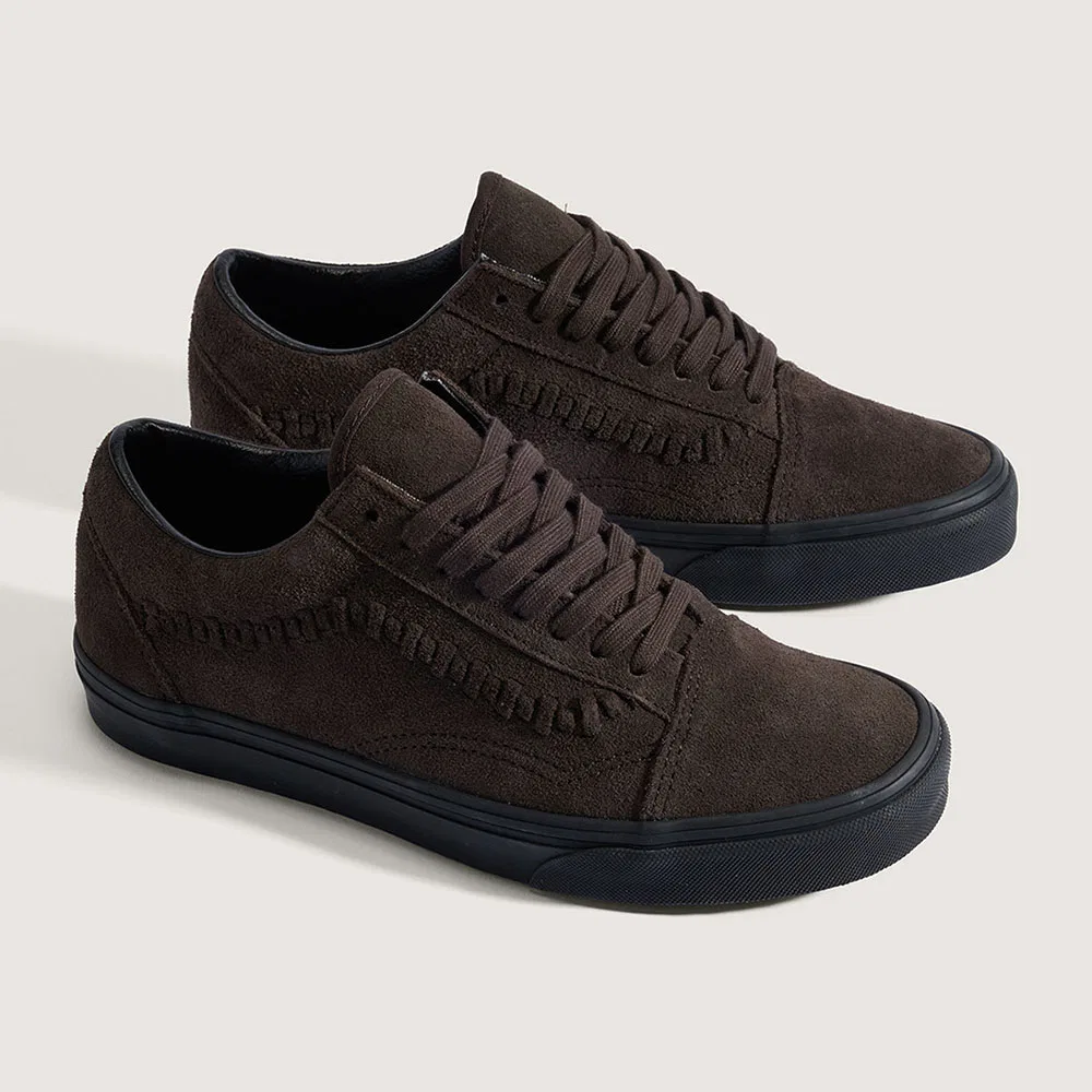 Мужские низкие кеды Old Skool коричнево-чёрные от Vans