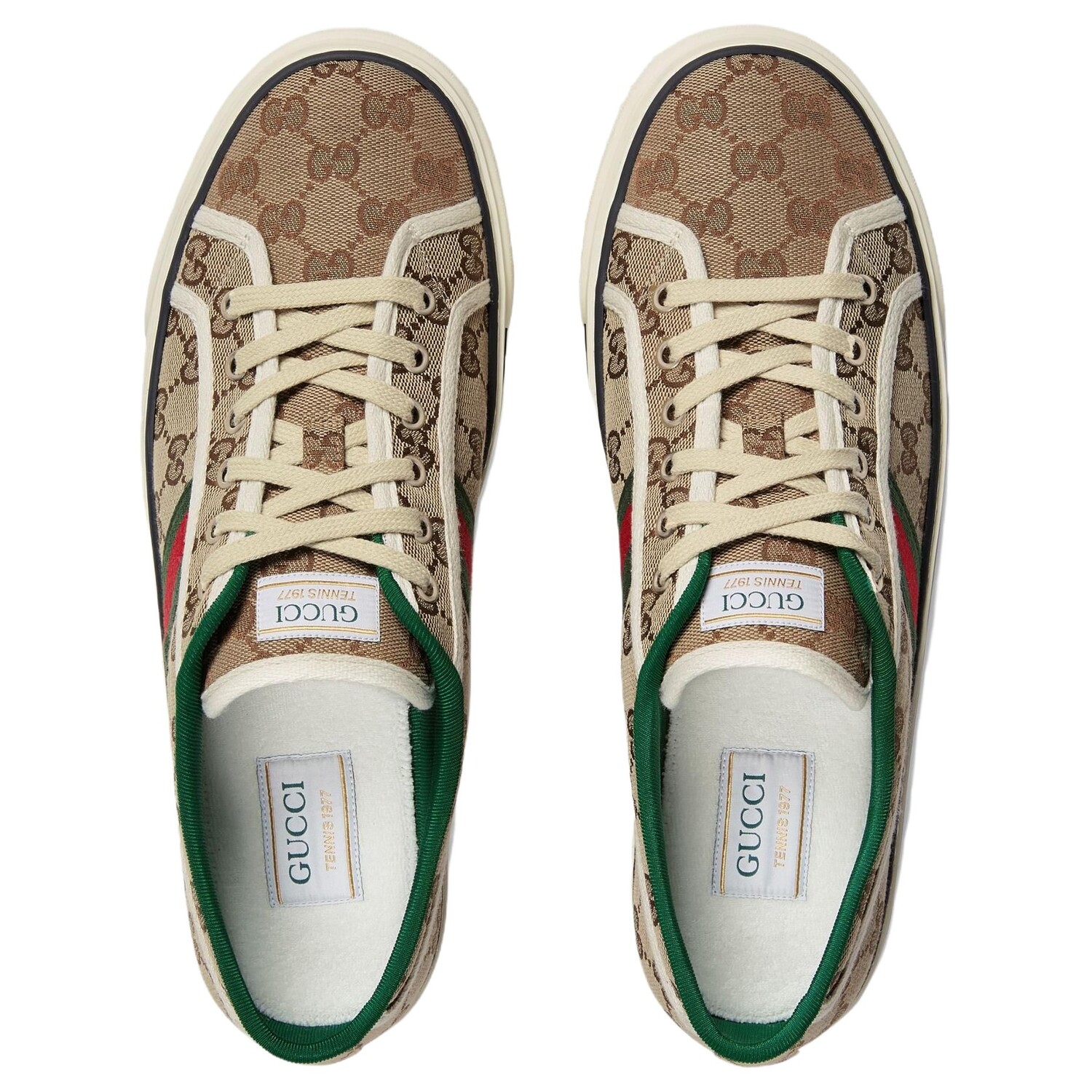 Теннисные туфли 1977 Canvas мужские низкие бежевые Gucci — фото 3