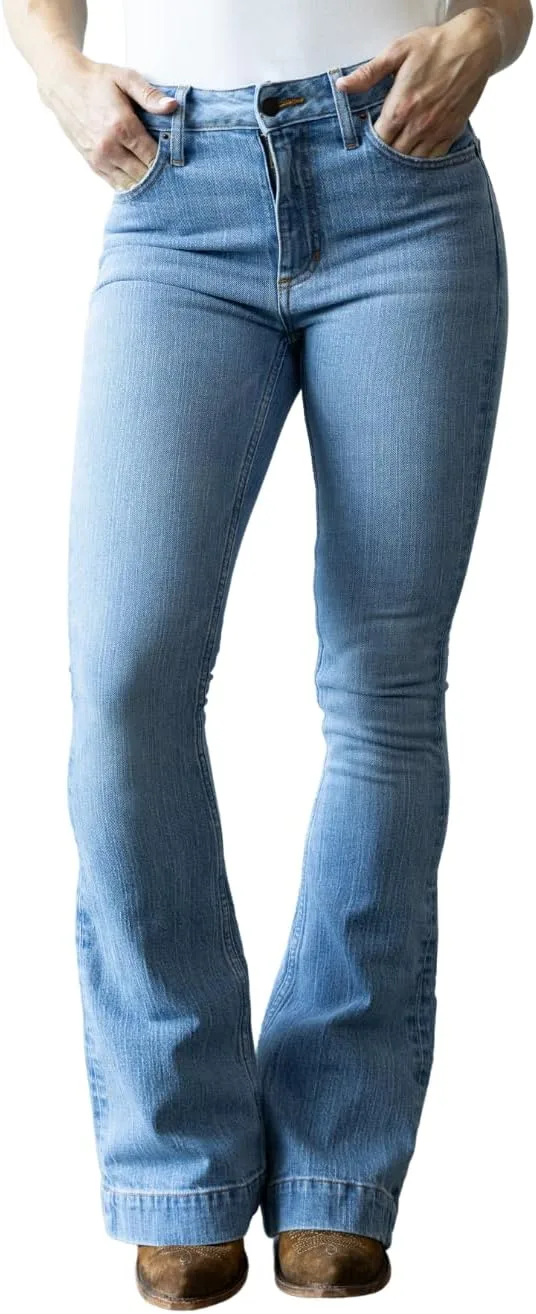 

Kimes Ranch Jennifer джинсы женские Ultra-High Rise Wide Flare Dark Wash Blue