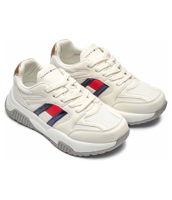 Кроссовки детские Tommy Hilfiger комбинированные, белый — фото 4