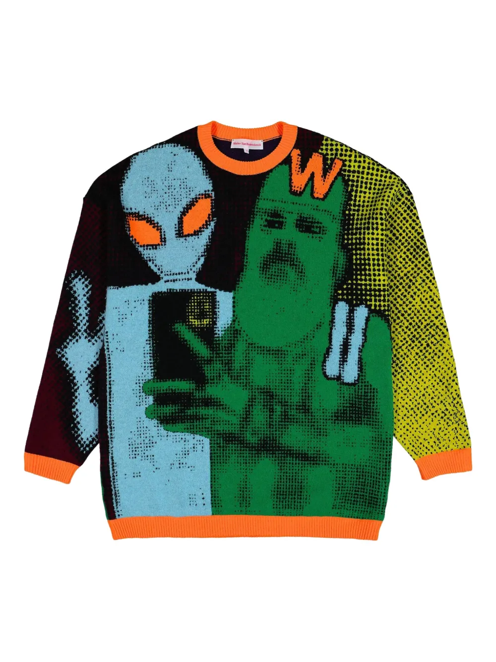 

Джемпер "We Come In Peace" Walter Van Beirendonck, зеленый