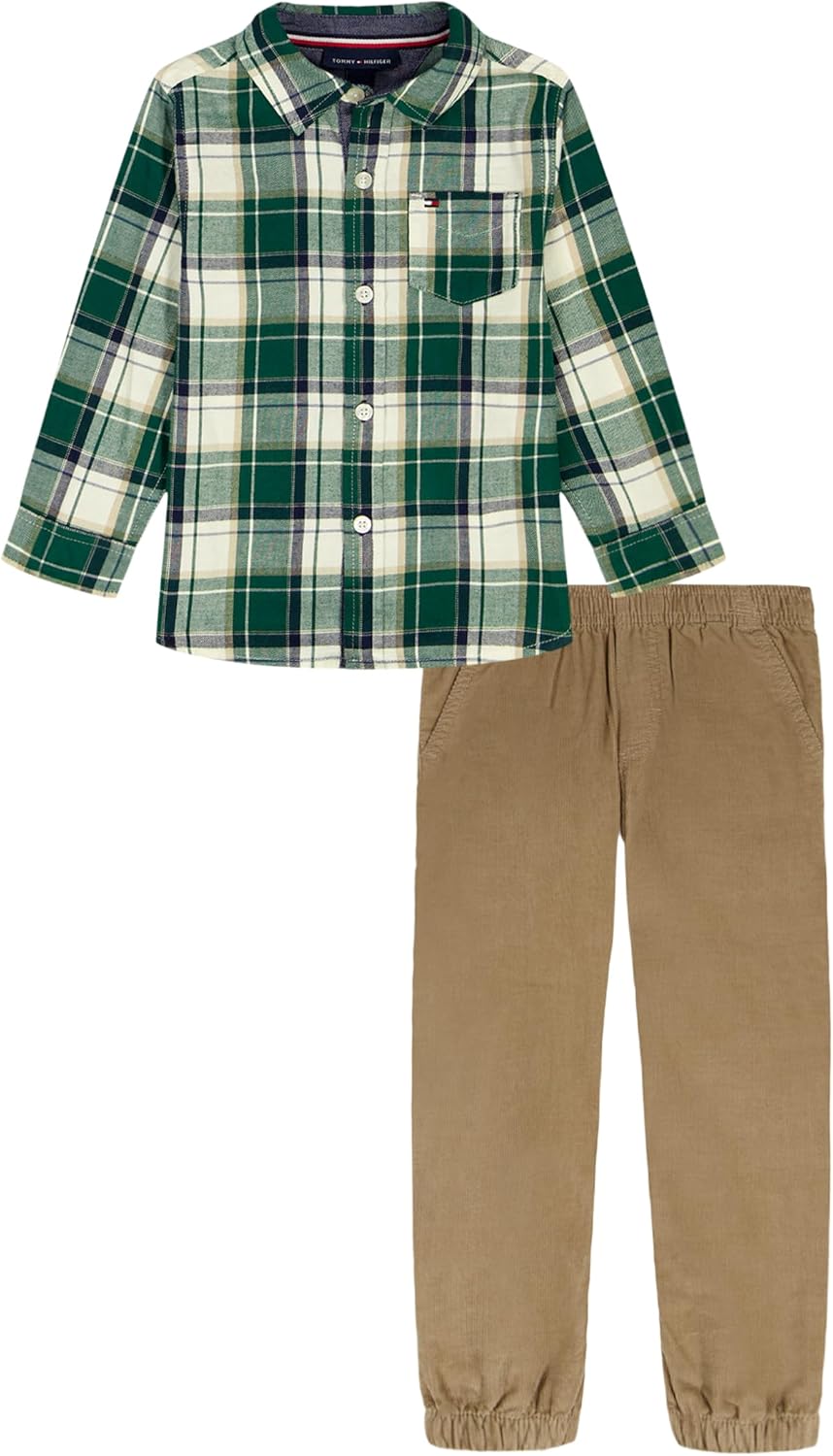 

Комплект из двух тканых брюк Tommy Hilfiger для мальчиков, Plaid/Chinchilla