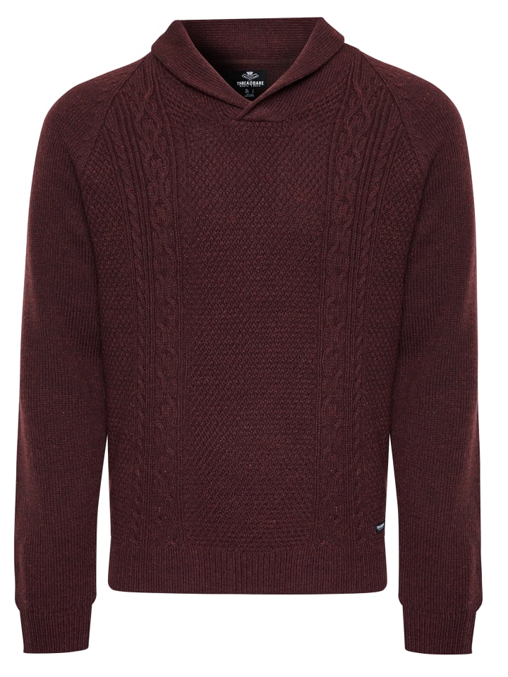 

Пуловер Threadbare, цвет burgundy/aubergine twist