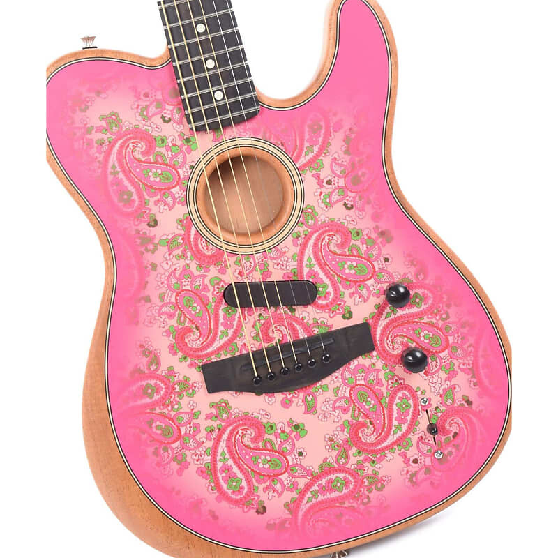 

Акустическая гитара Fender American Limited Edition Acoustasonic Telecaster Acoustic-Electric Guitar - Pink Paisley