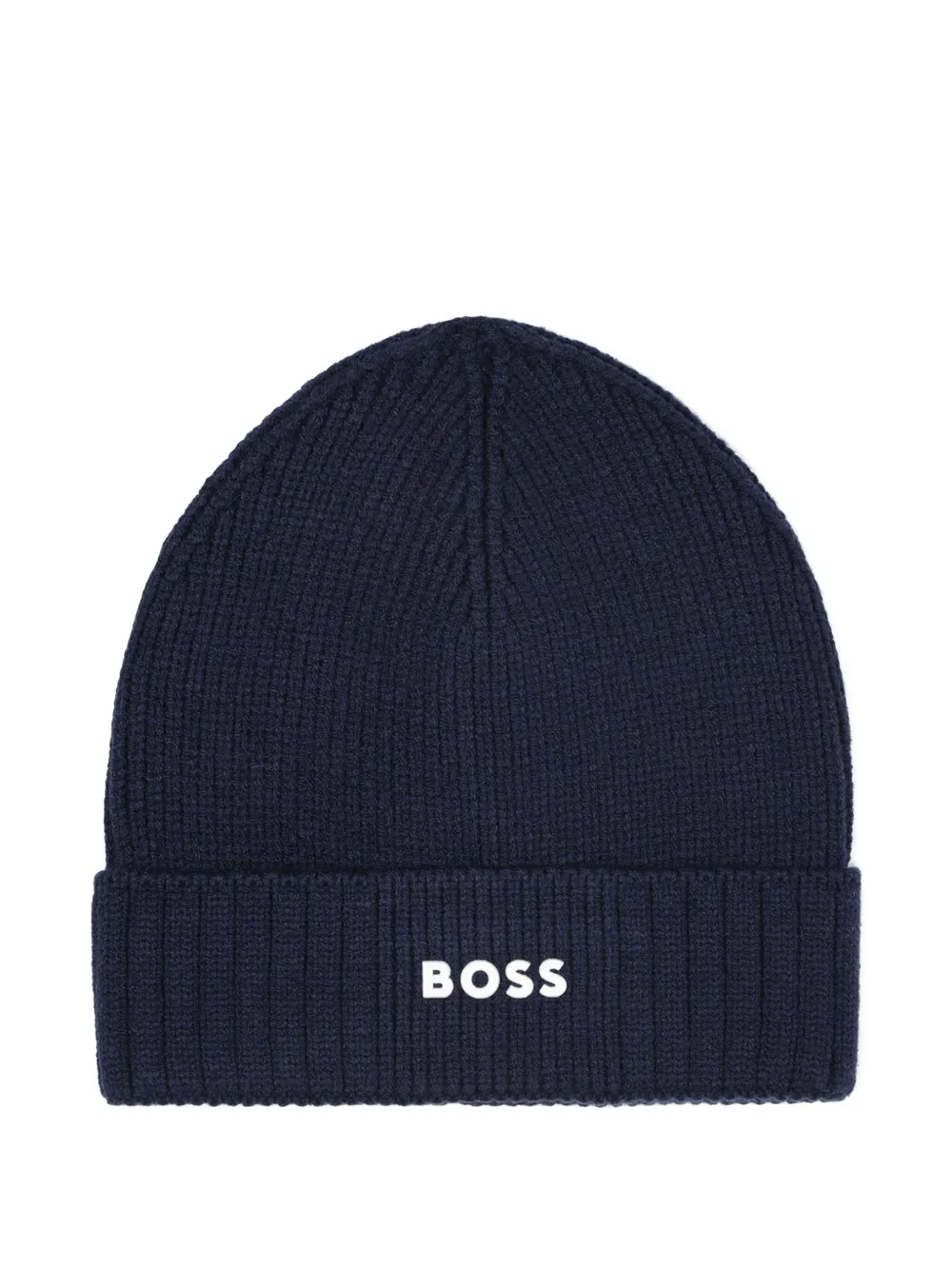 

Шапка бини в рубчик BOSS Kidswear, синий