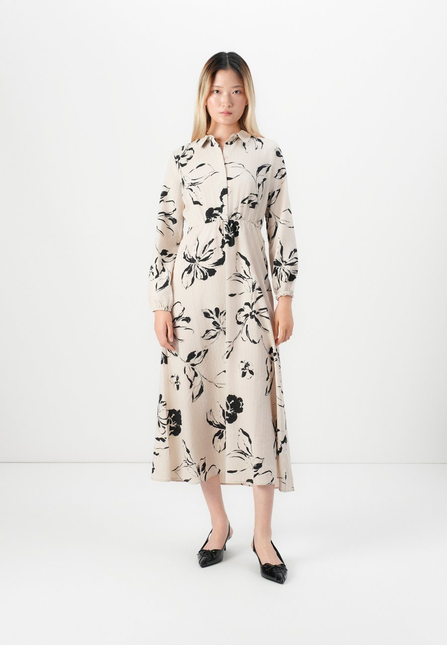 

Платье Vero Moda VMGINAS BETINE SHIRT DRESS WVN, Pumice Stone/Light Grey