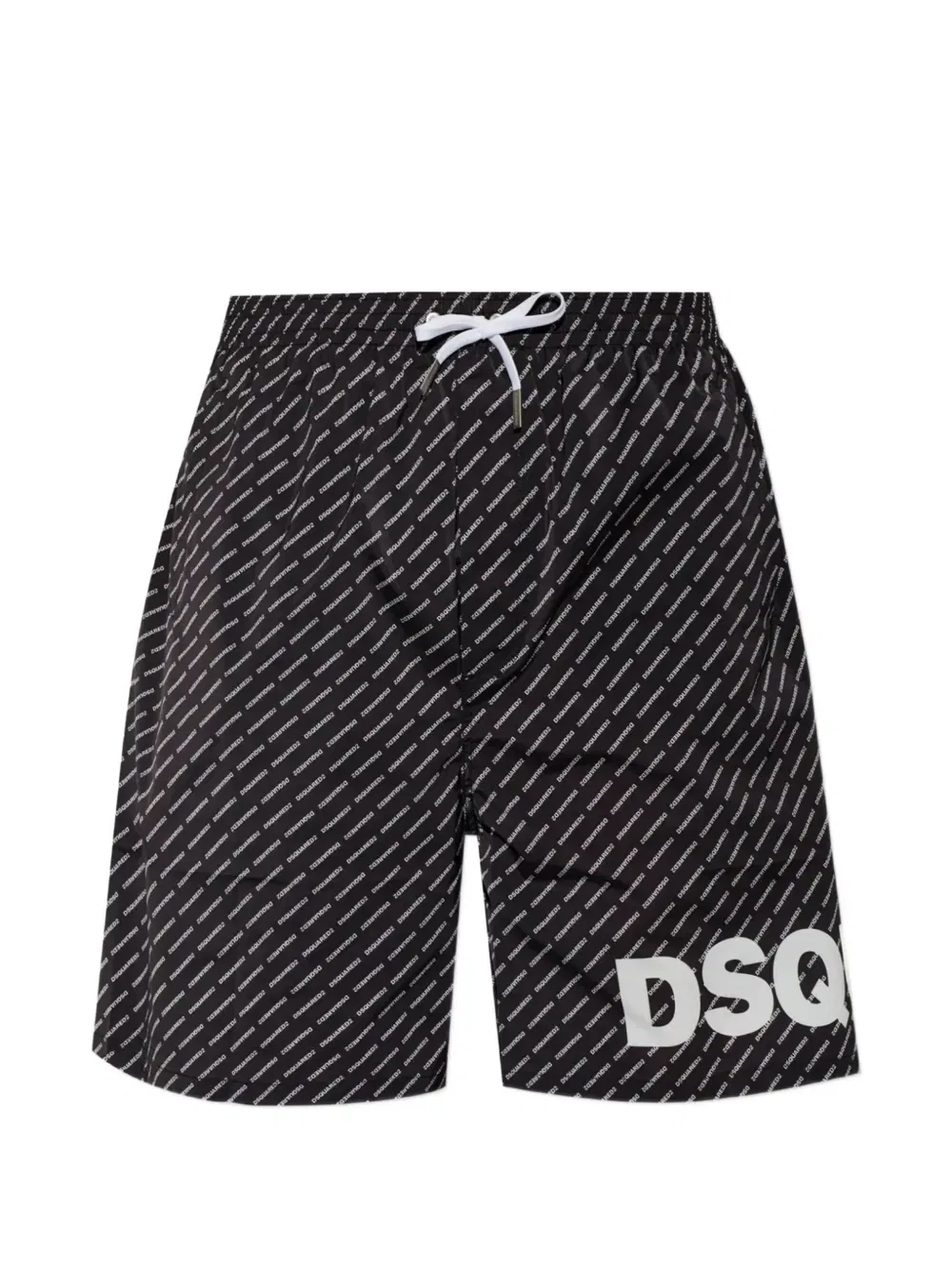 Шорты для плавания с монограммой и логотипом DSQUARED2, черный