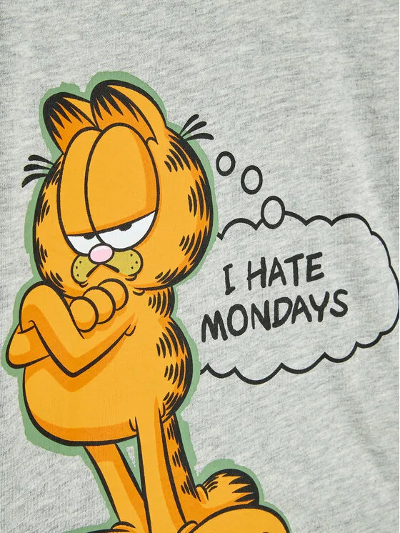 Футболка regular fit Garfield United Colors Of Benetton, серый — фото 3