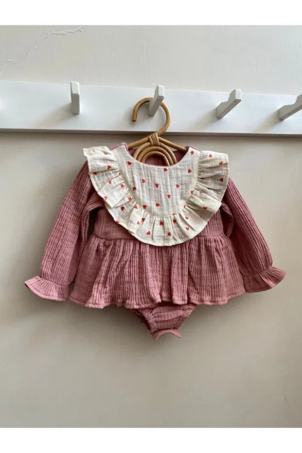 Детское боди-комбинезон для девочек с длинным рукавом Lolidenss, Pink