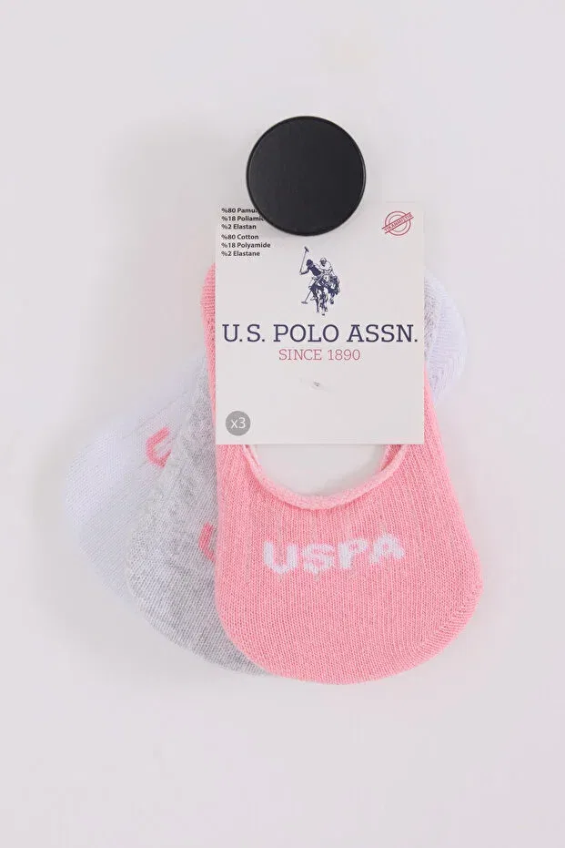 Детские носки для девочек хлопковые комплект 3 шт U.S. Polo Assn., Pink — фото 4