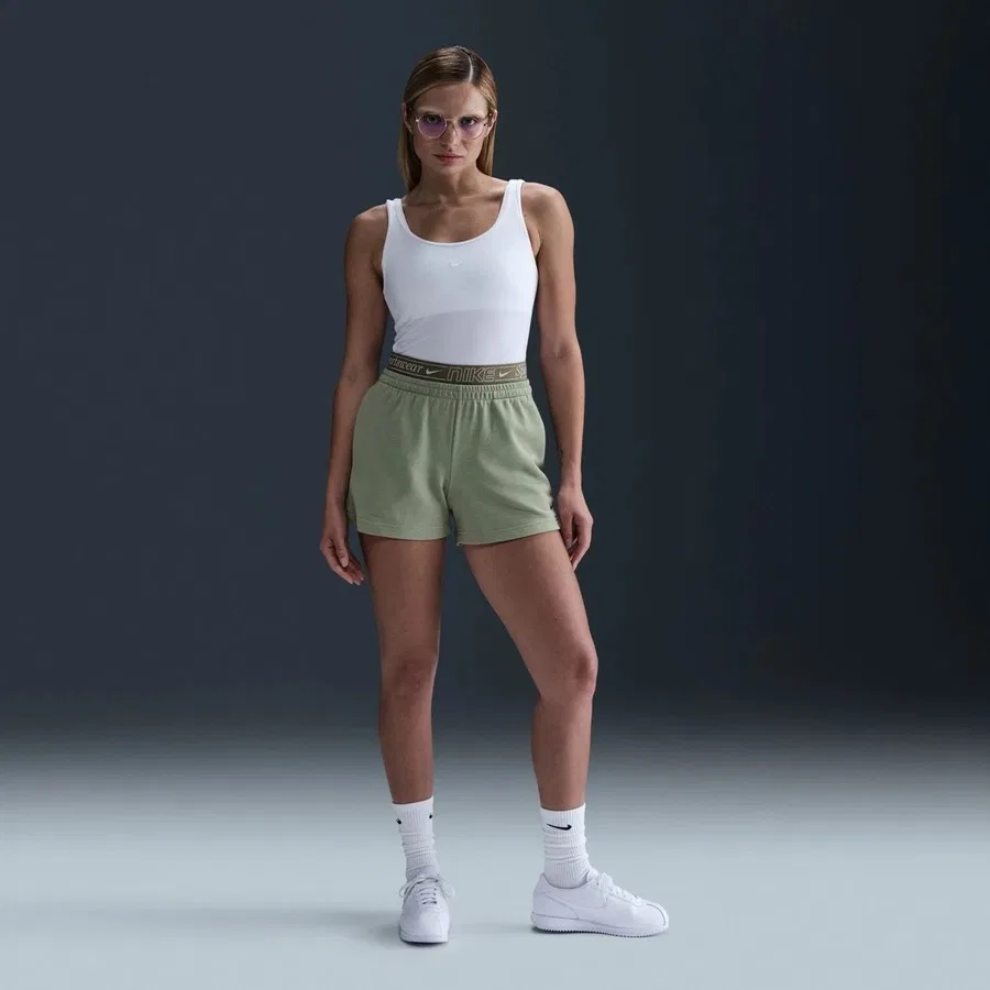 Шорты спортивные с принтом Nike Chill French Terry 4" Short, Зеленый — фото 3