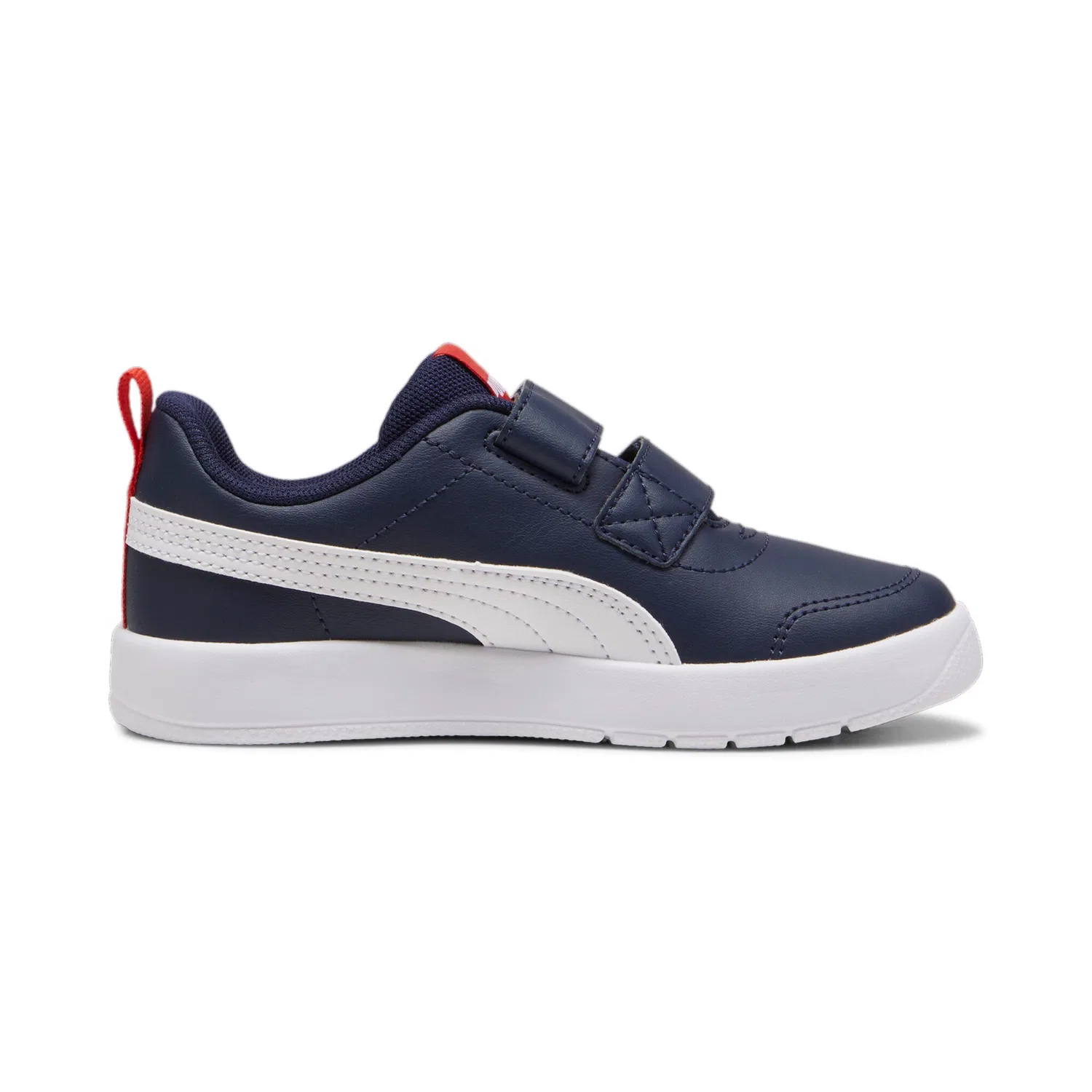 Детские кроссовки для активных игр Courtflex V3 PUMA, Navy/White/Red — фото 3