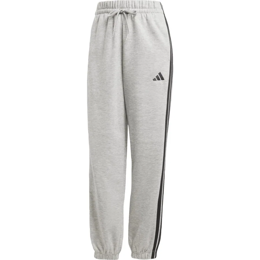 Спортивные брюки свободного кроя с тремя полосками Essentials 3-Stripes adidas, Серо-черный — фото 3
