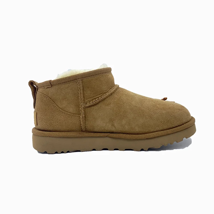 Ботинки зимние UGG Classic Ultra Mini Bowknot, каштаново-коричневый — фото 2