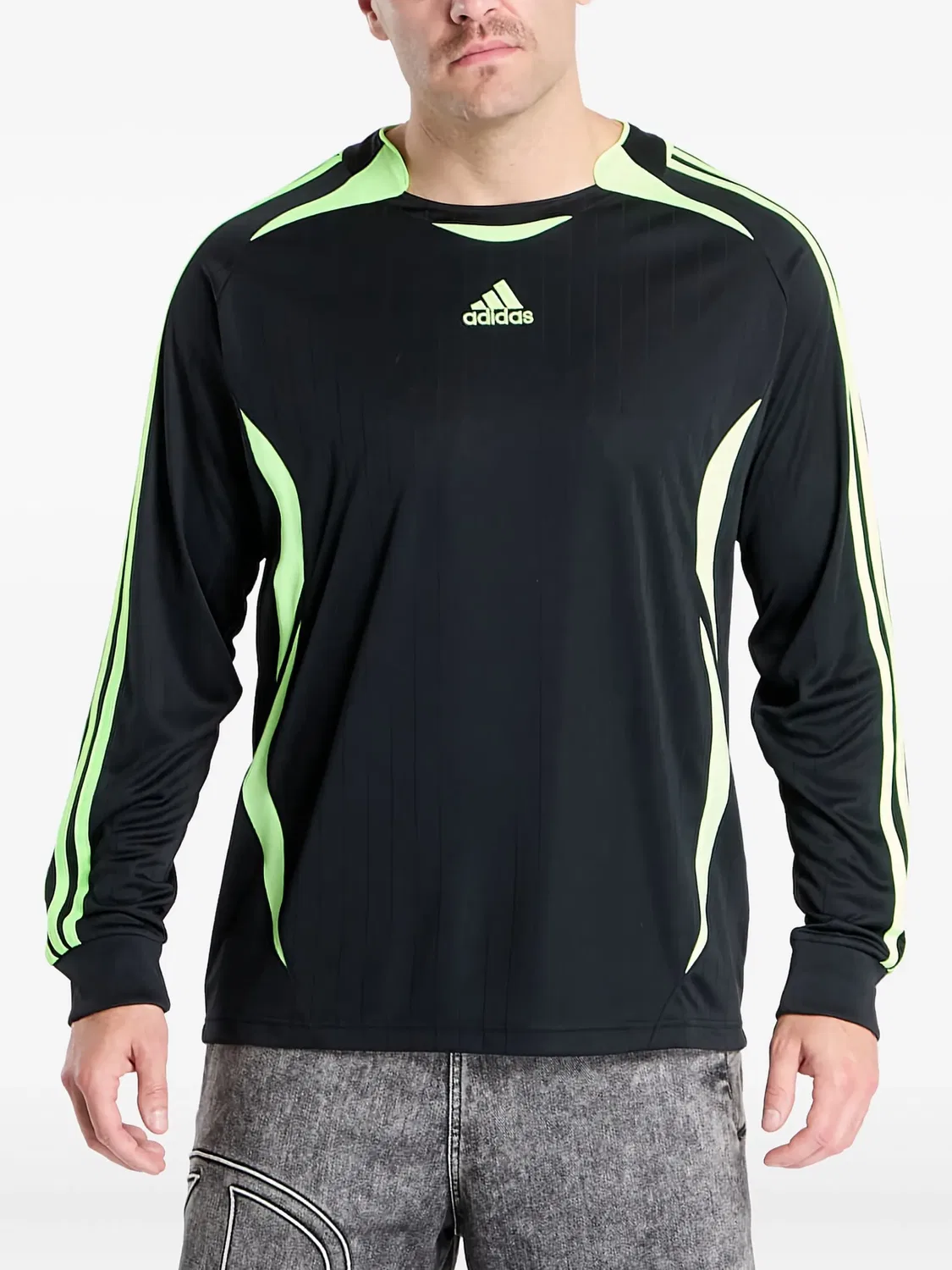 Футболка с длинным рукавом Teamgeist Adicolor Adidas, черный