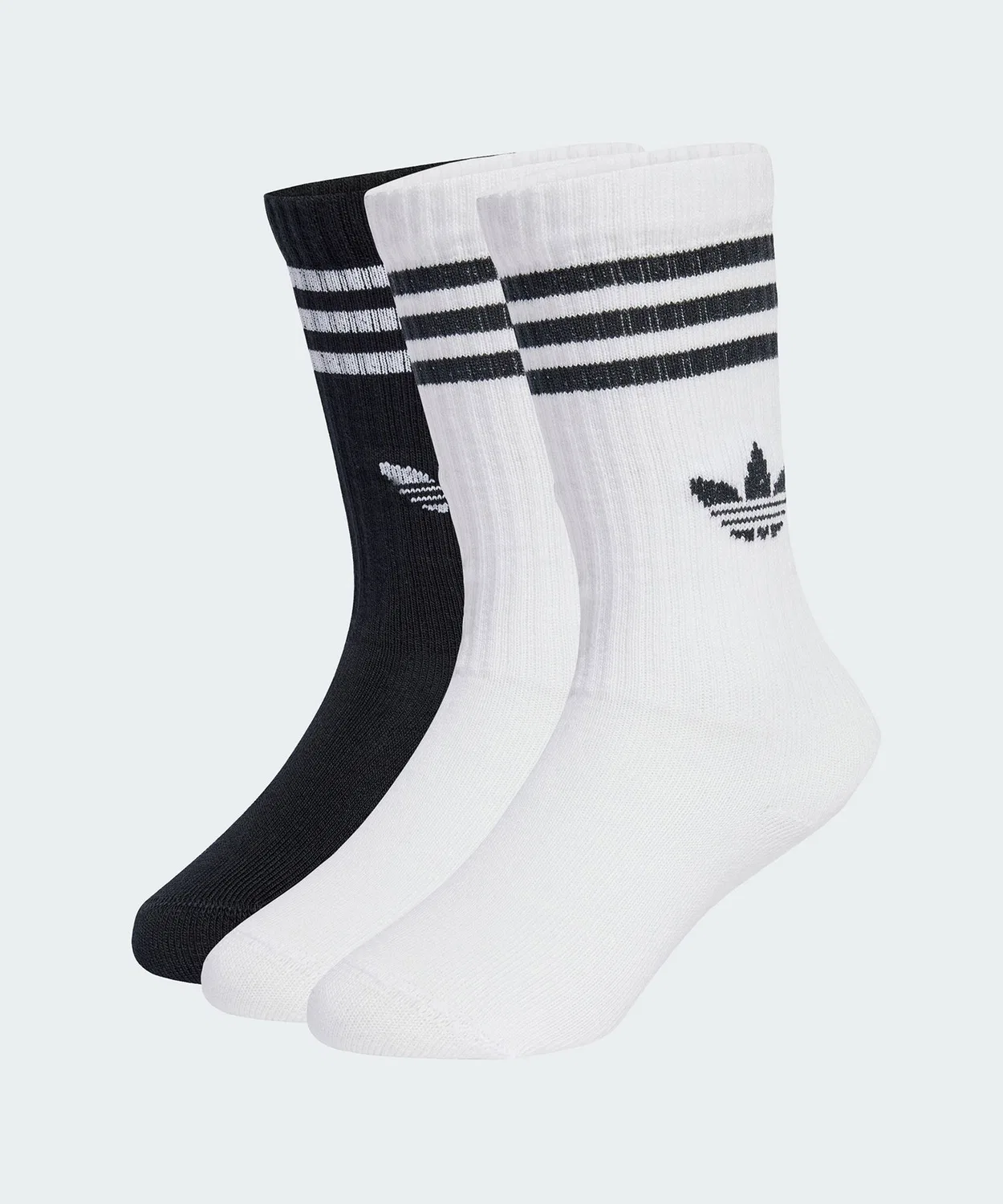 Детские носки-крю длиной до колена, комплект из 3 пар Adidas Originals, White