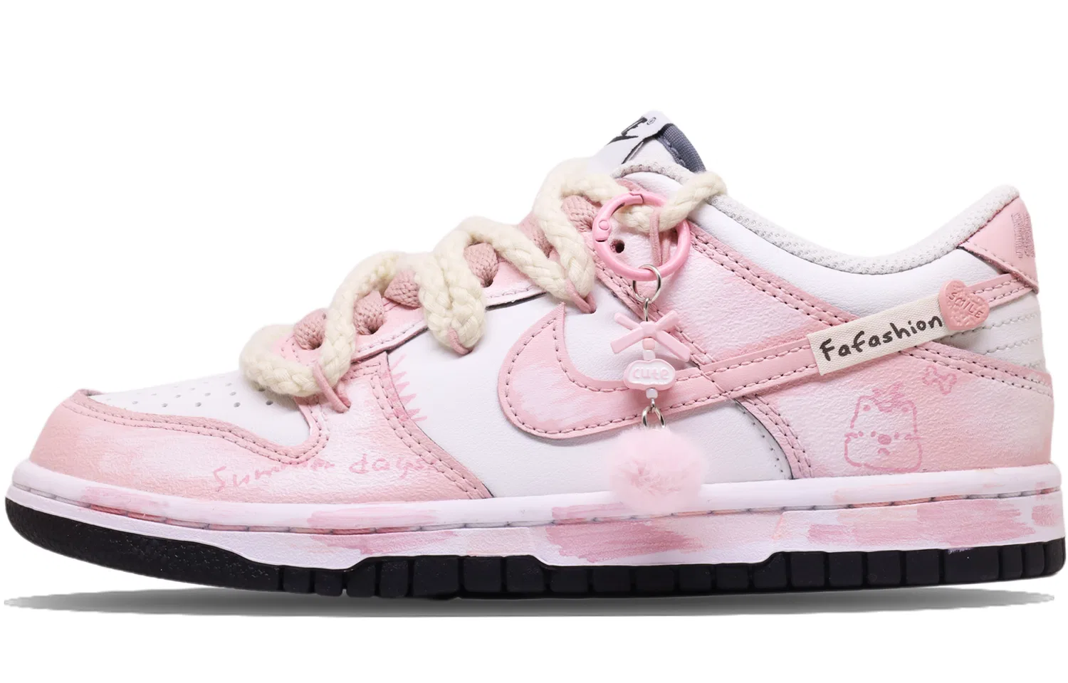Детские скейтбординг-кроссовки с принтом собаки Pink Nike