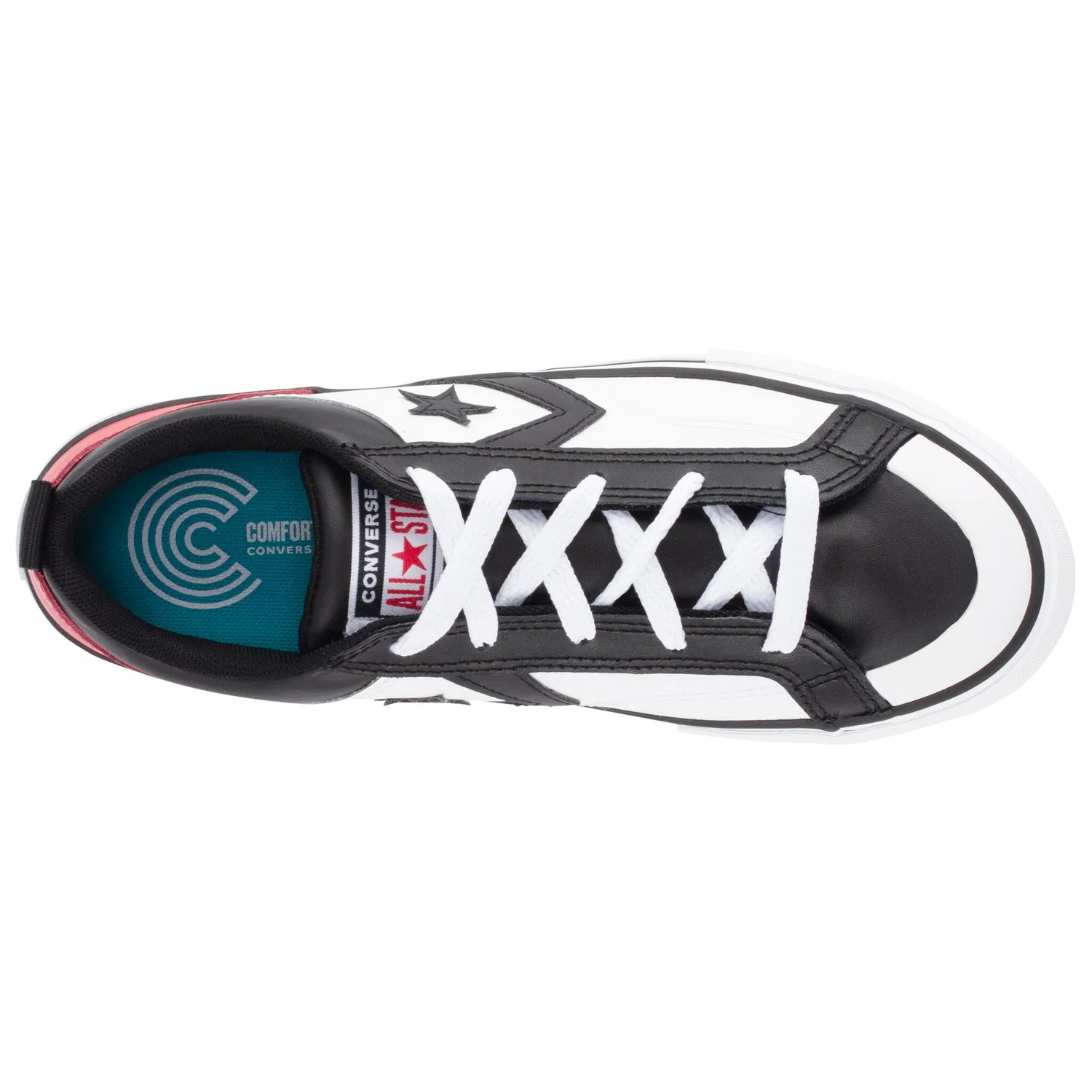 Детские кожаные кроссовки Converse Pro Blaze, Black/Red/White — фото 4