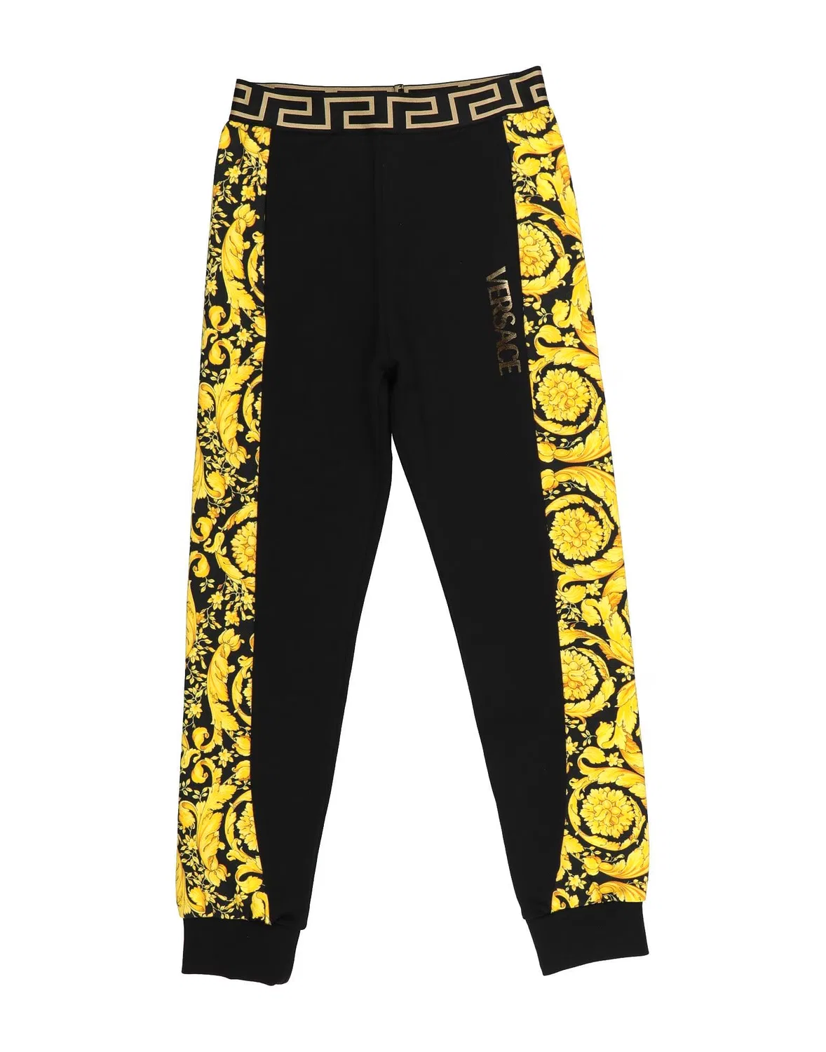 Детские спортивные штаны для девочек из французского терри Versace Young, черный