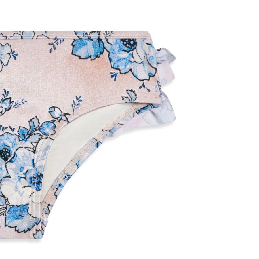 Плавки бикини с принтом All-Over Floral Print Zimmermann, Peach/Blue Floral — фото 3