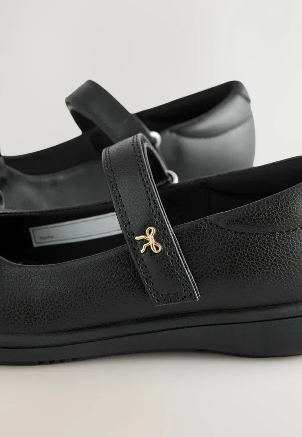 Туфли с бантом Wide fit Next black matt, черный — фото 4