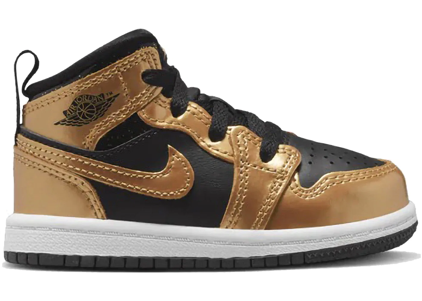 Детские кроссовки Lifestyle Jordan 1 Mid SE Jordan, Black/Metallic Gold/White