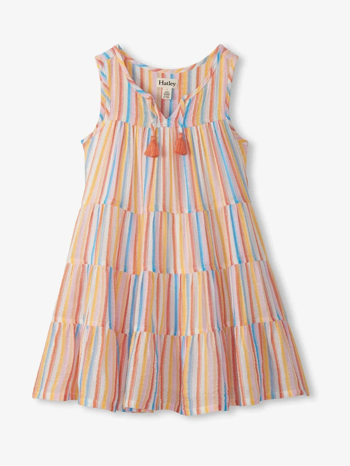 Платье с рюшами Sunny Stripes Hatley, натуральный
