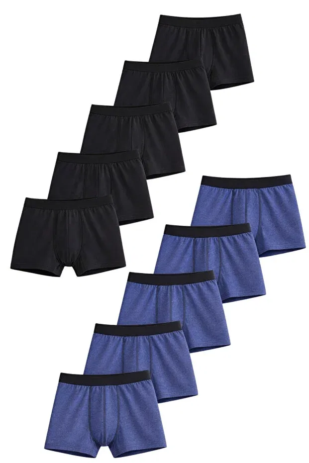 Детские боксеры для мальчиков хлопковые Basics Freemen, Black-Blue — фото 2