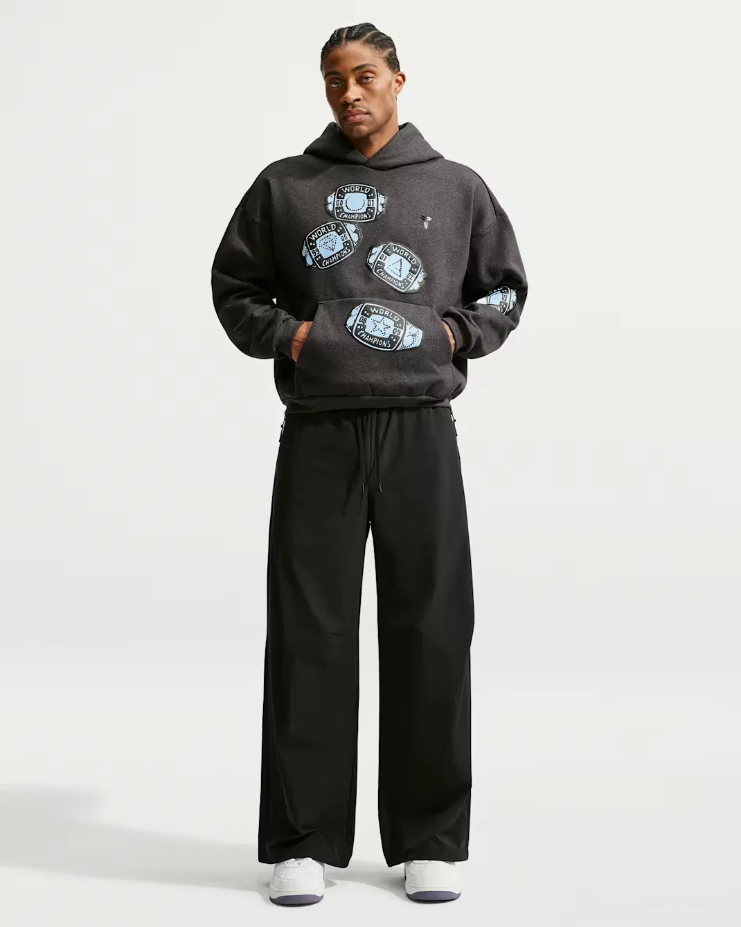 Мужская баскетбольная толстовка Therma-FIT Kobe Nike Standard Issue, Black Heather/Black — фото 4