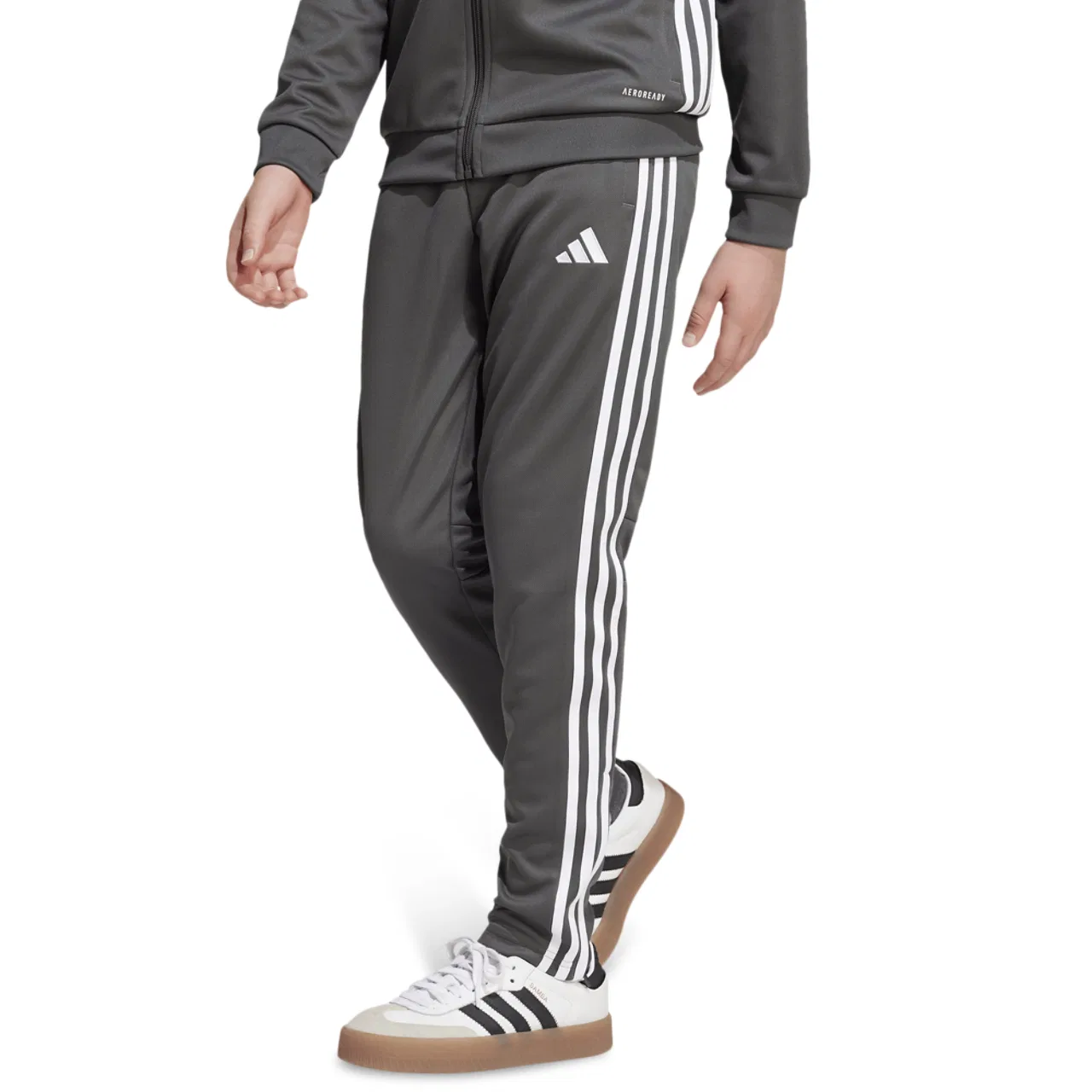 Тренировочные брюки для мальчиков Tiro 25 Essentials Adidas, серый/белый