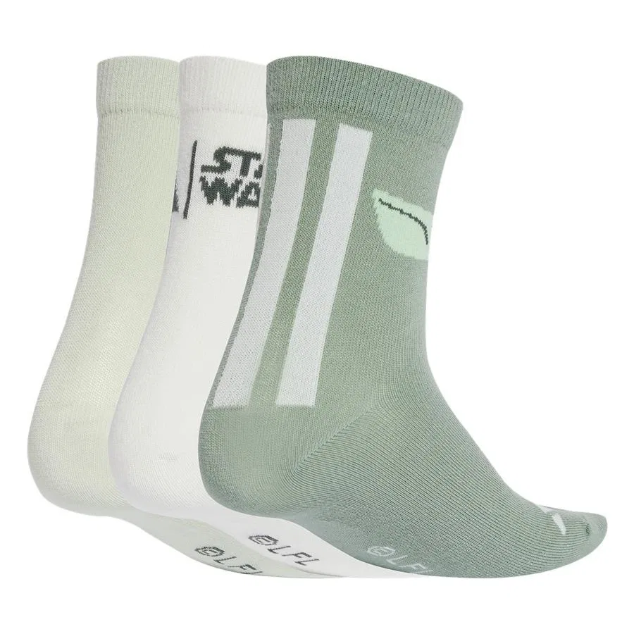 Детские носки с принтом Star Wars модель LK SW MNDO 3PP adidas, Зеленый — фото 2