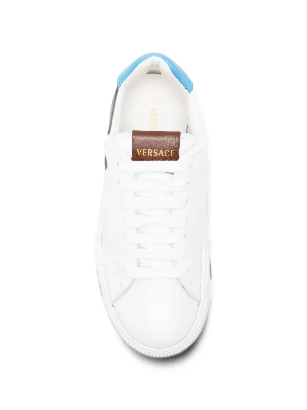Кожаные кроссовки Greca-Sole Versace Kids, белый — фото 3