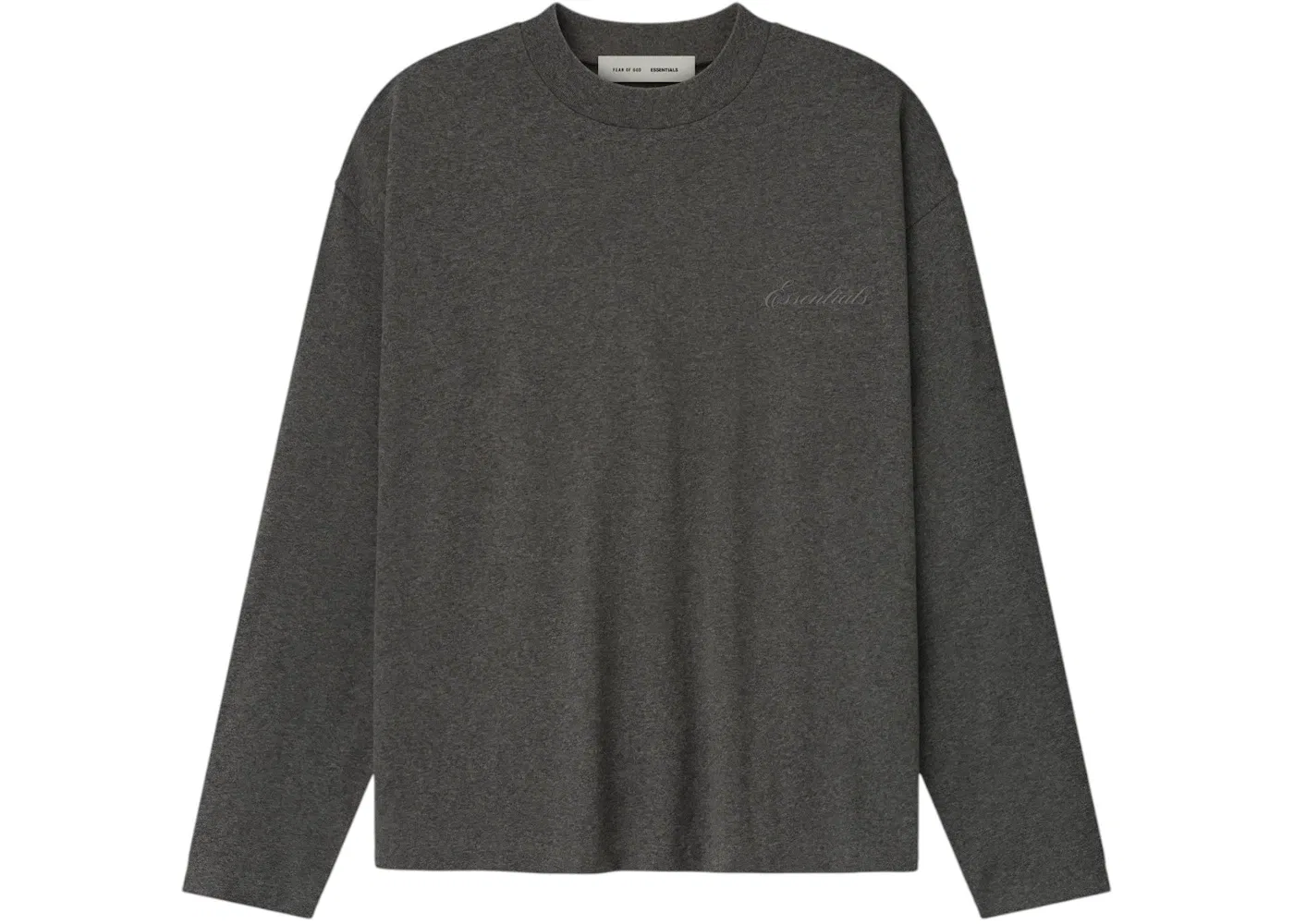 Мужская футболка с длинным рукавом Fear of God Essentials, Charcoal Heather