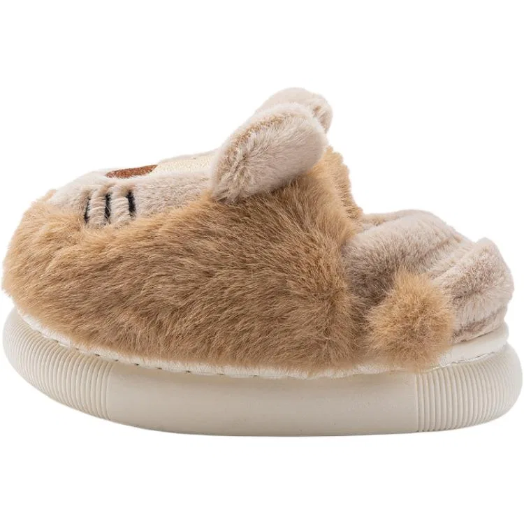 Детские тапочки для малышей с начесом EBMINI, Khaki