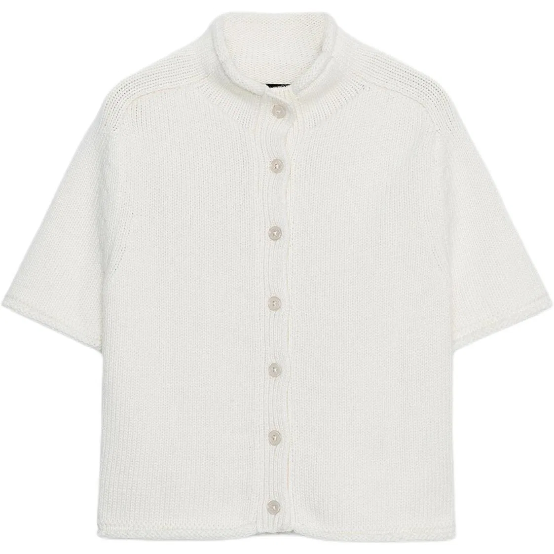 Женский кардиган с воротником-стойкой Moderate, ZARA, Raw White