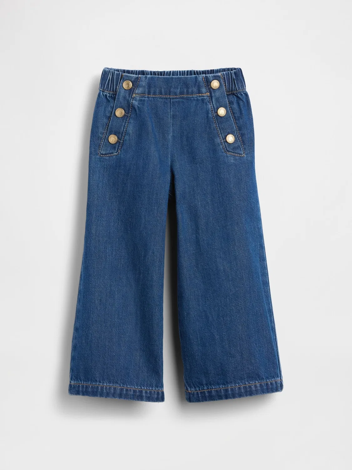 Джинсы свободного кроя на резинке Gap, Medium Wash