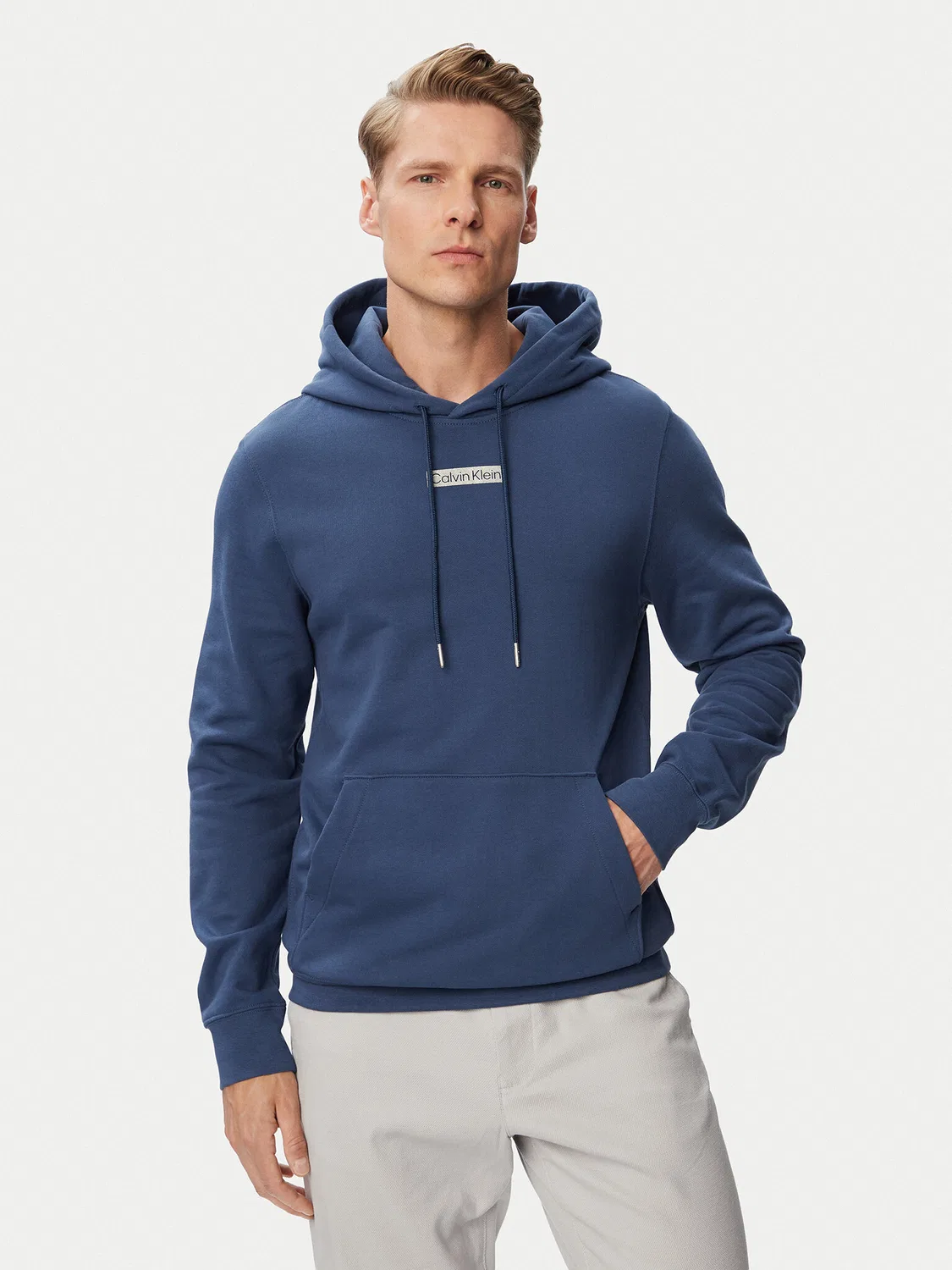 Мужская толстовка стандартного кроя Calvin Klein, темно-синий