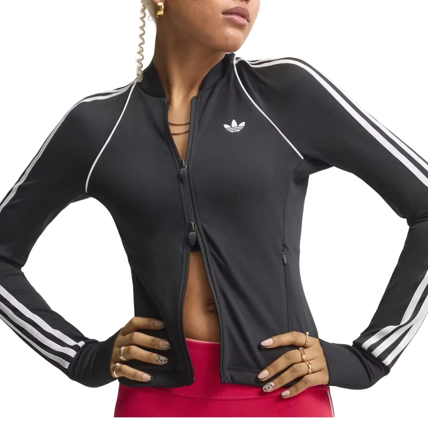 Женская рубашка для тренировок Originals Sport Superstar Midlayer Shirt Asia Sizing 'Black' adidas, черный — фото 2