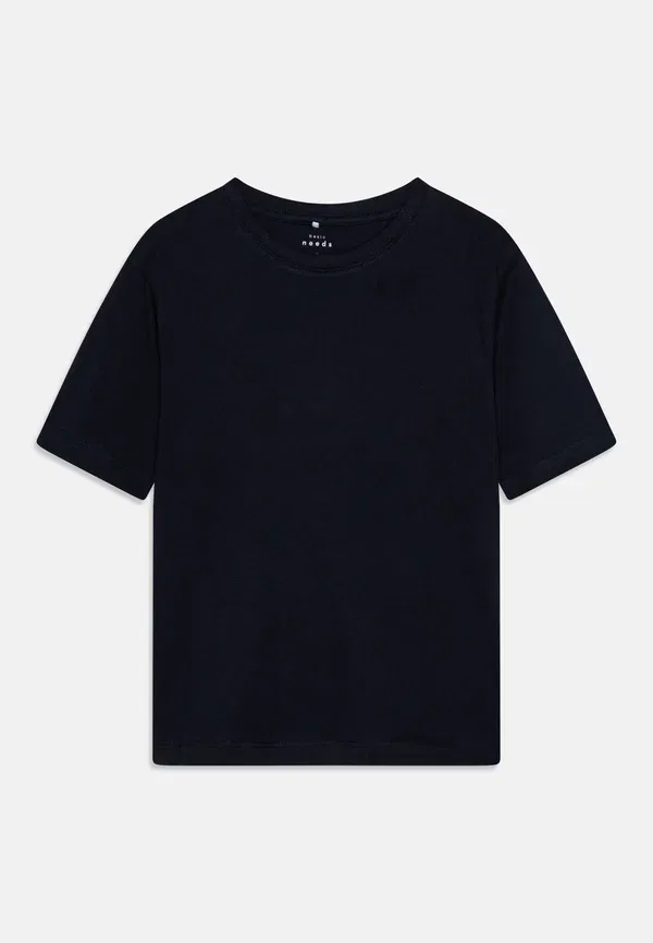 Комплект футболок, хлопок, Nkmvobbo loose 3 pack - basic t-shirt Name It, dark sapphire, темный сапфир — фото 3