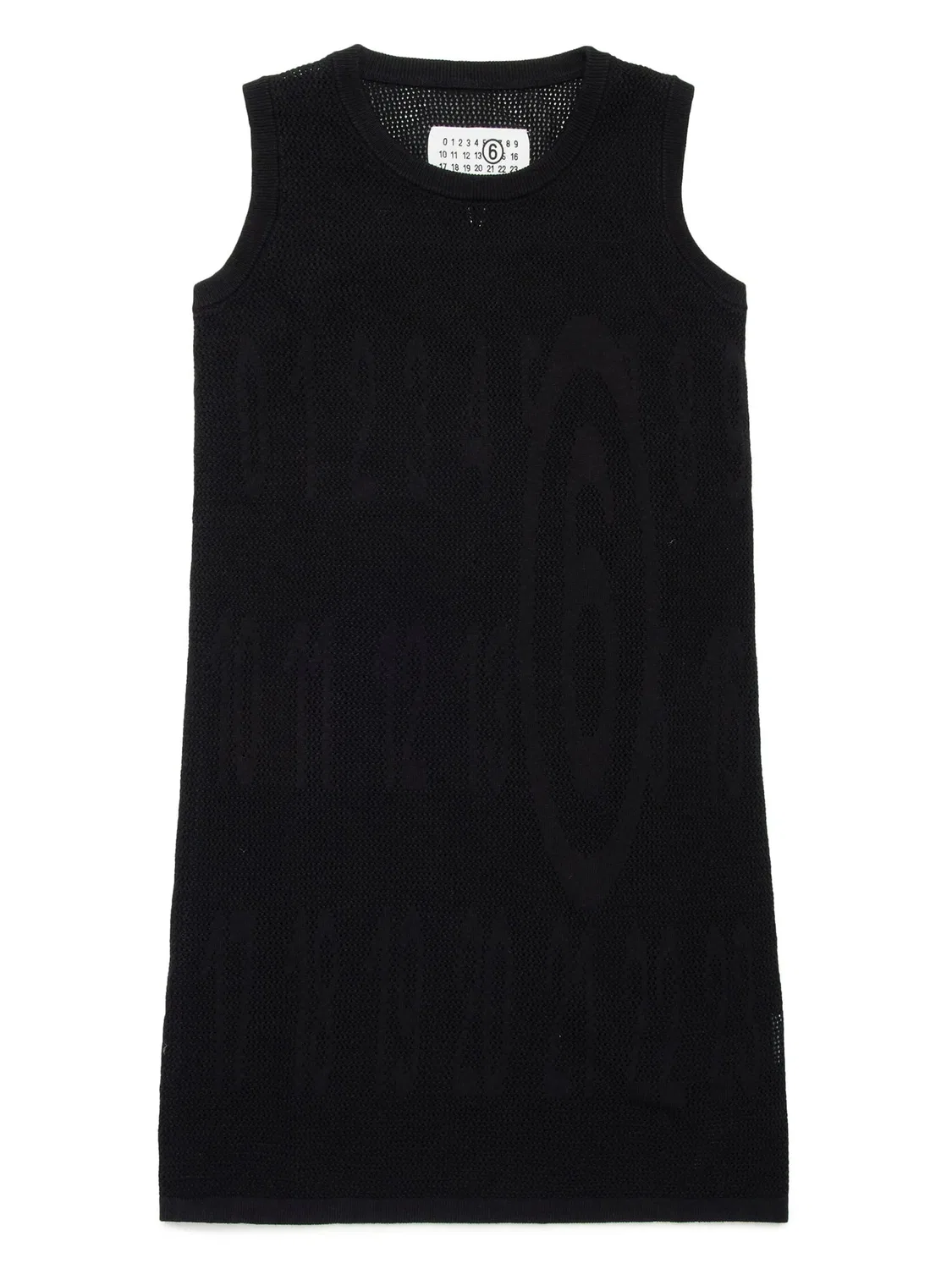 Платье с жаккардовым узором чисел MM6 Maison Margiela, черный