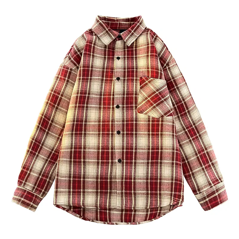 Детская рубашка с поло-воротником BALENO, Red Plaid Shirt