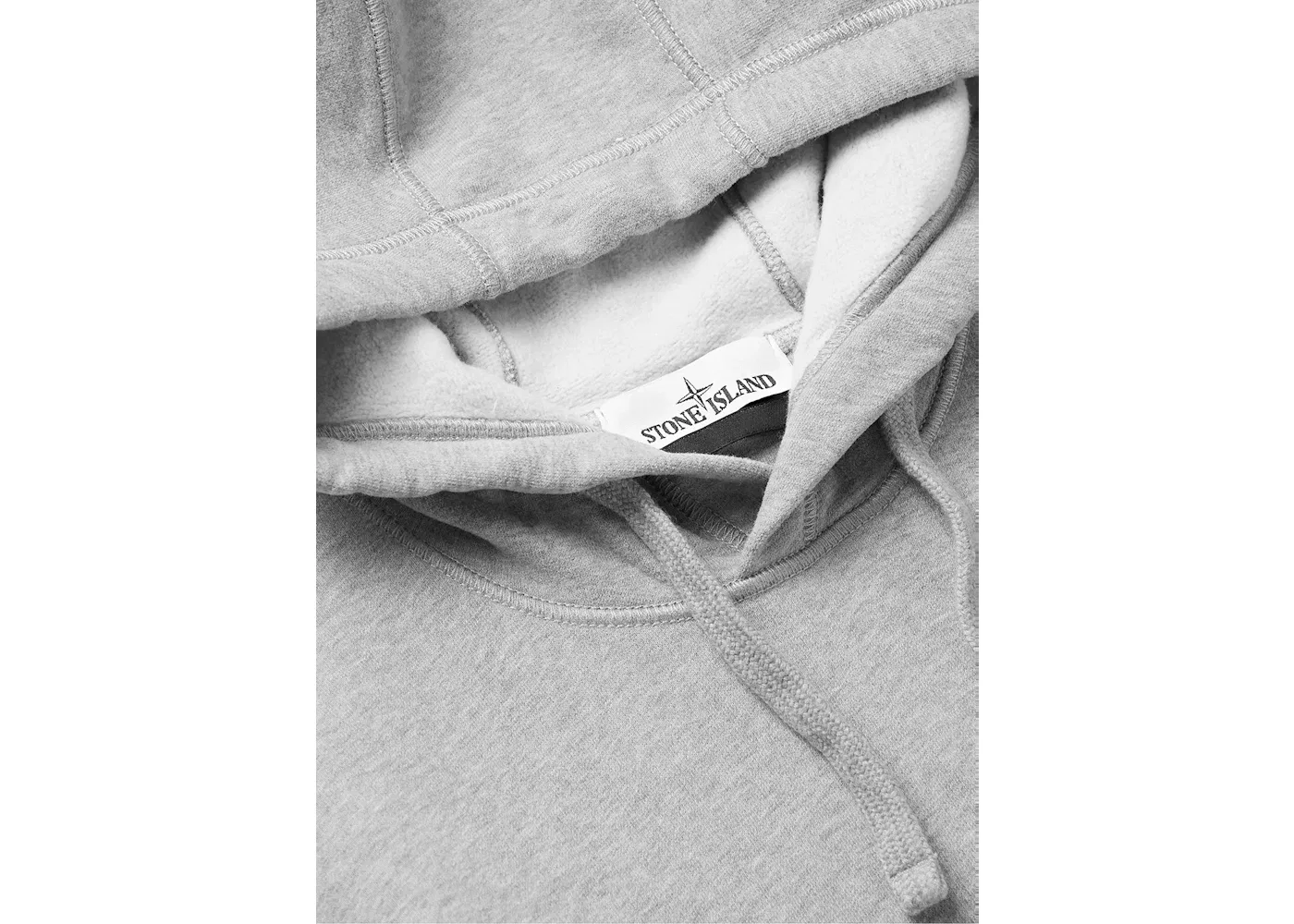 Мужской худи из хлопковой флисовой ткани Stone Island Hooded Sweatshirt, Dust — фото 3