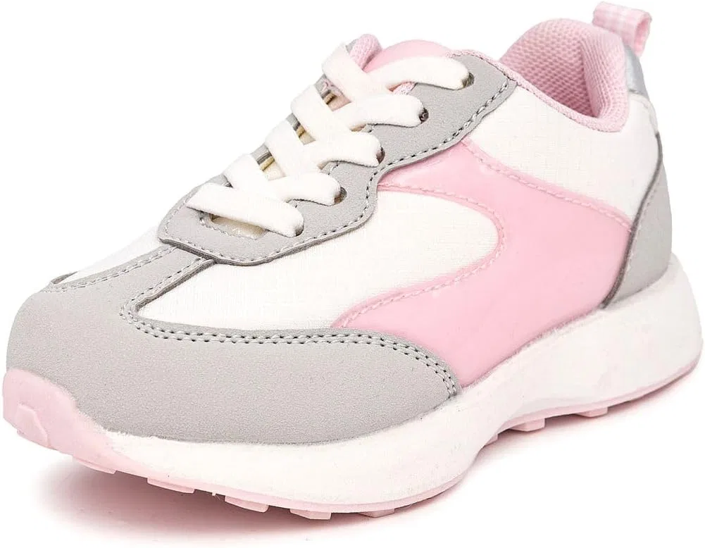 Детские кроссовки для девочек с легкой подошвой Jansi Nautica, Grey White Pink