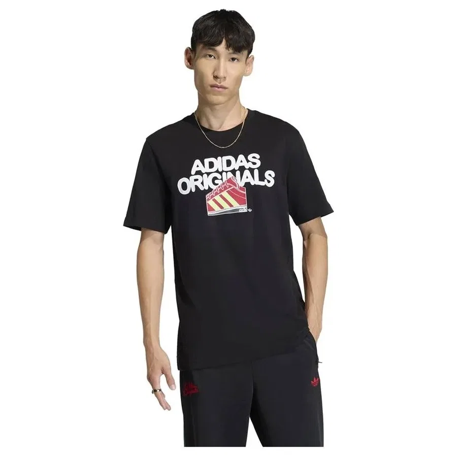 Футболка с принтом GFX T adidas, Черный — фото 2