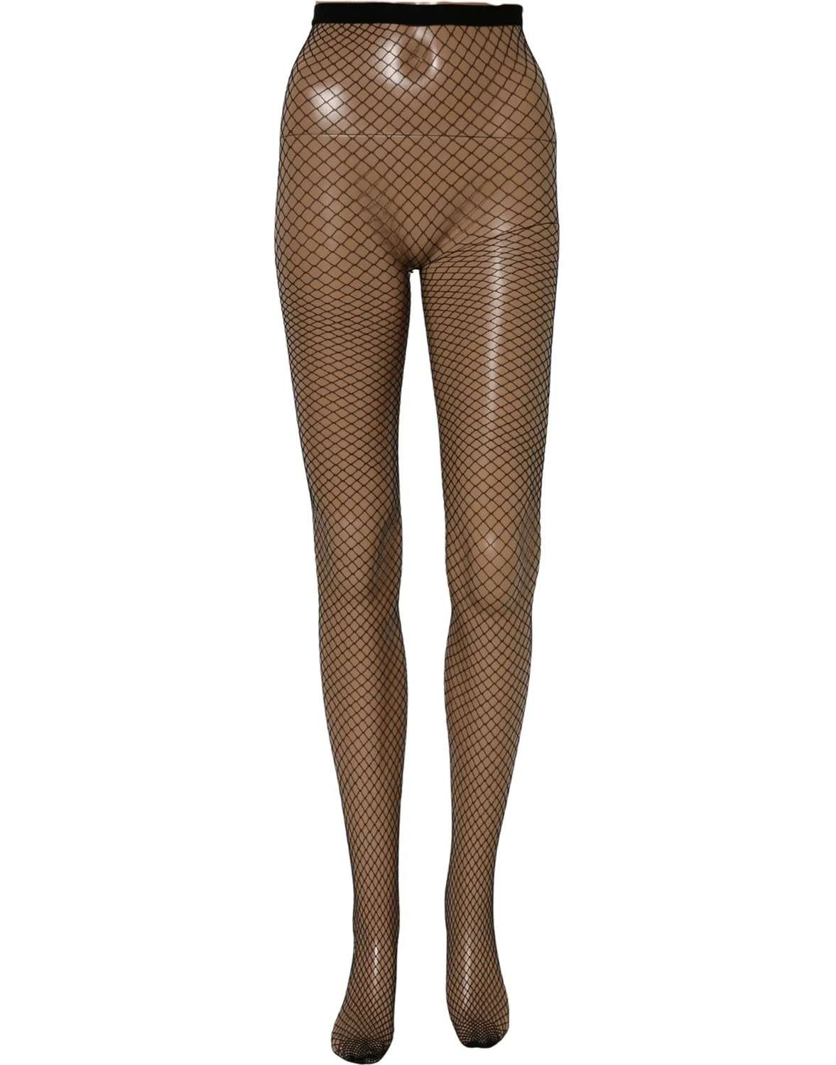 Женские плотные чулки с геометрическим сетчатым узором Black Fishnet Dolce & Gabbana, Black