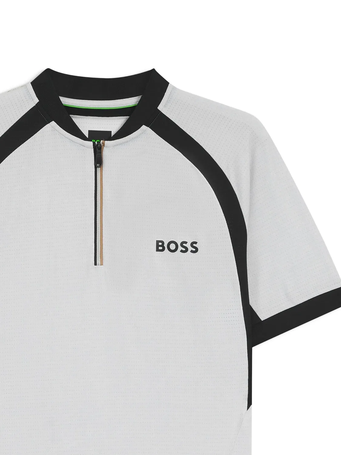 Рубашка поло с воротником на молнии Boss, белый — фото 2