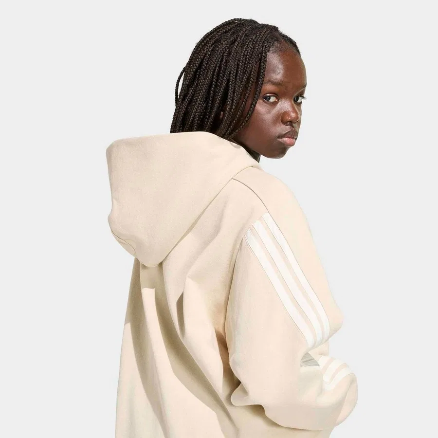 Женский свитшот с капюшоном Kit adidas, Кремовый — фото 4