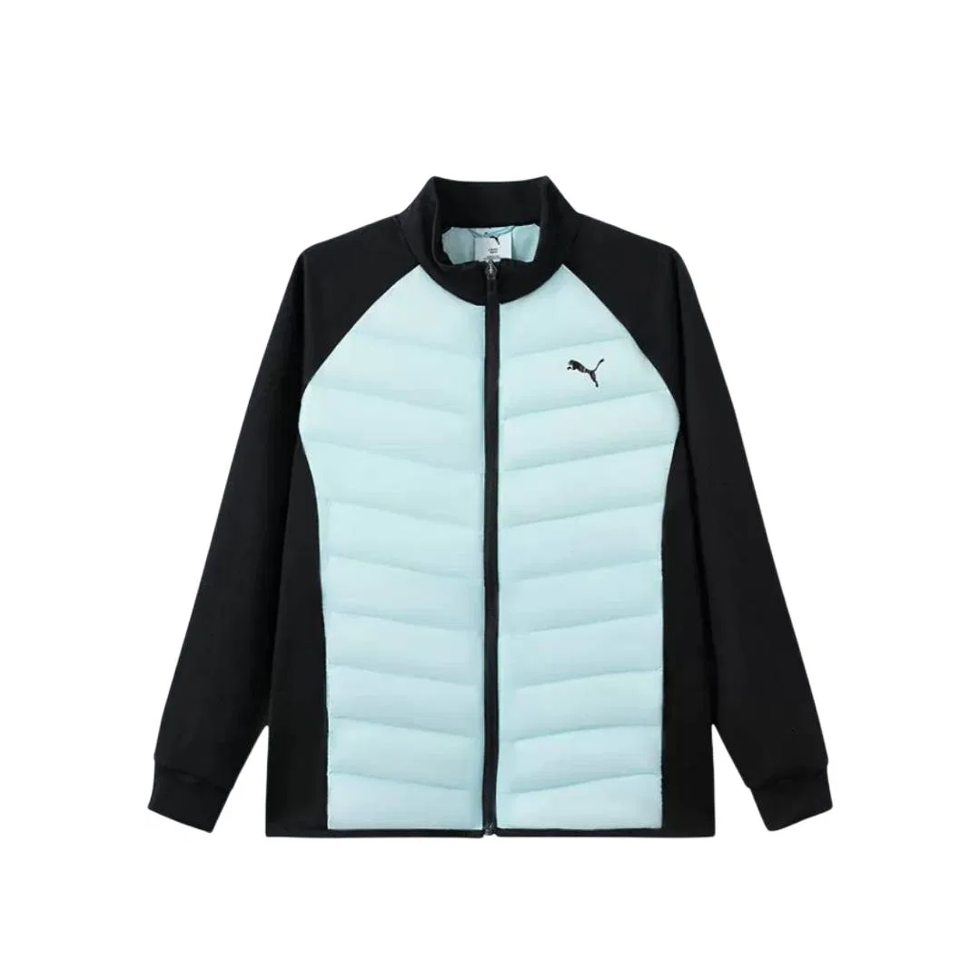 Детская куртка-пуховик со стойкой PUMA, Black Blue Tone
