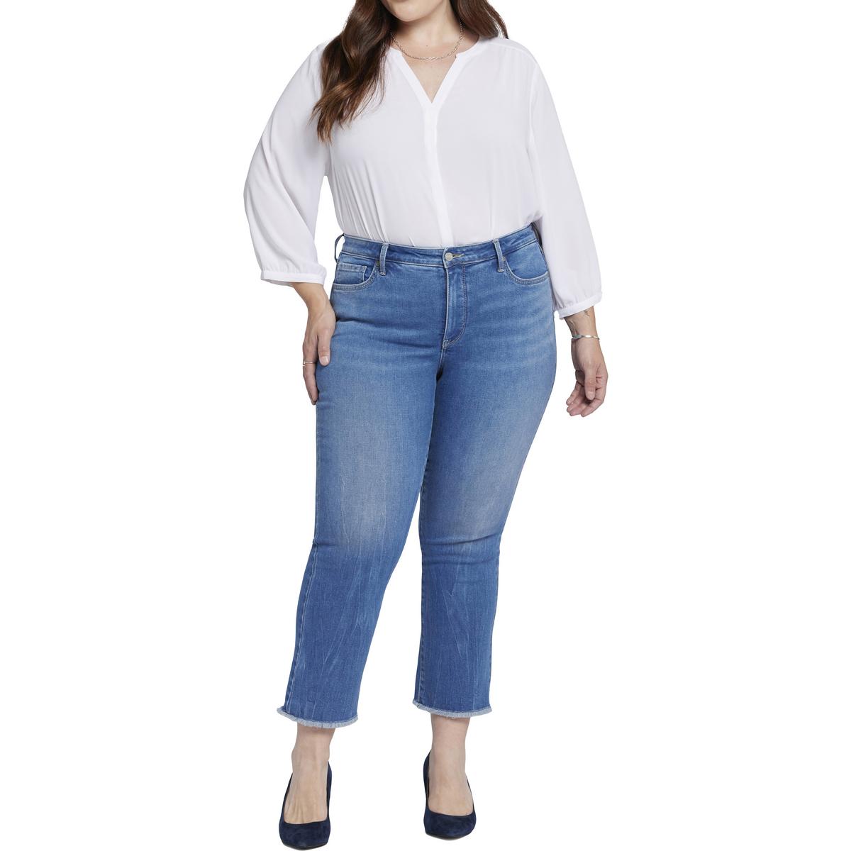 

Plus Barbara Женские джинсы-клеш с рваным краем NYDJ, Fairmont